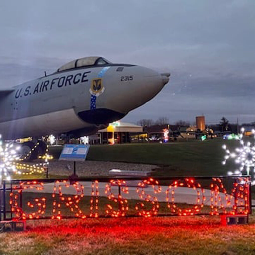 Lights-in-the-Airpark-at-Grissom-Air-Museum