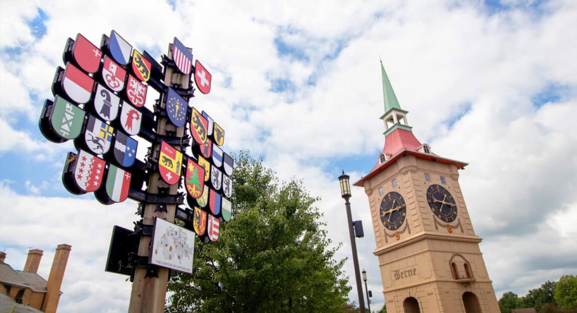 Muensterberg-Plaza-and-Clock-Tower-Berne-Indiana
